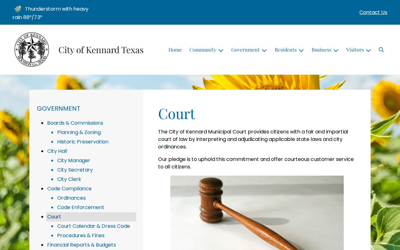 Kennard court docket municipal court information in Houston County